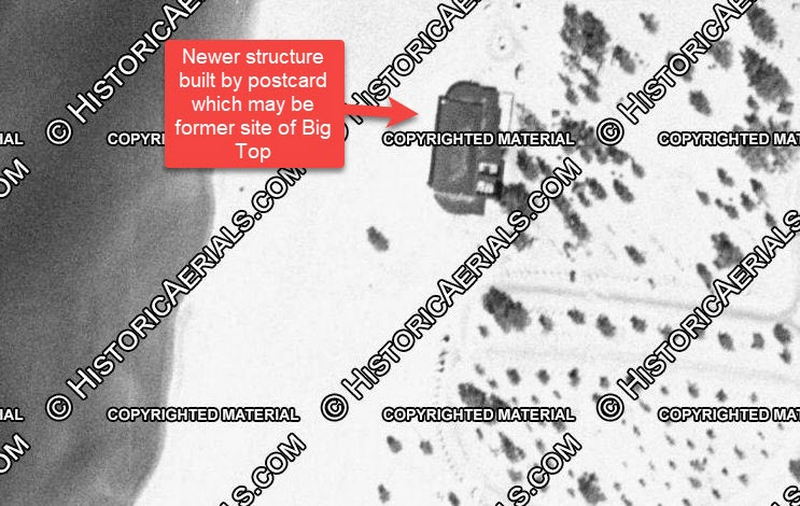 Big Top Restaurant - 1955 Aerial (newer photo)